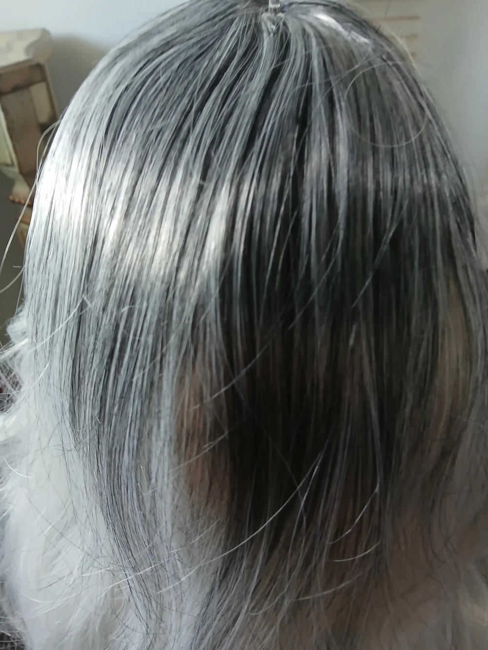 Long Wavy Silver Ombre Women's Wig - Natural Silver Gray